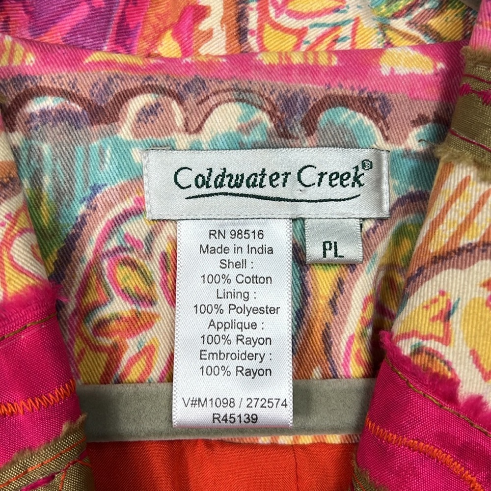 Coldwater Creek Pink Multicolor Patchwork Ribbon … - image 2